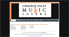 Desktop Screenshot of chagrinfallsmusiclovers.com